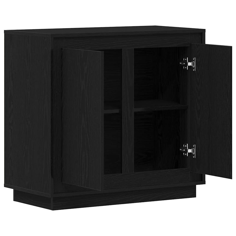 vidaXL Modern Büfé Oldalszekrény Musta tammi 80 x 34 x 75 cm Faanyag