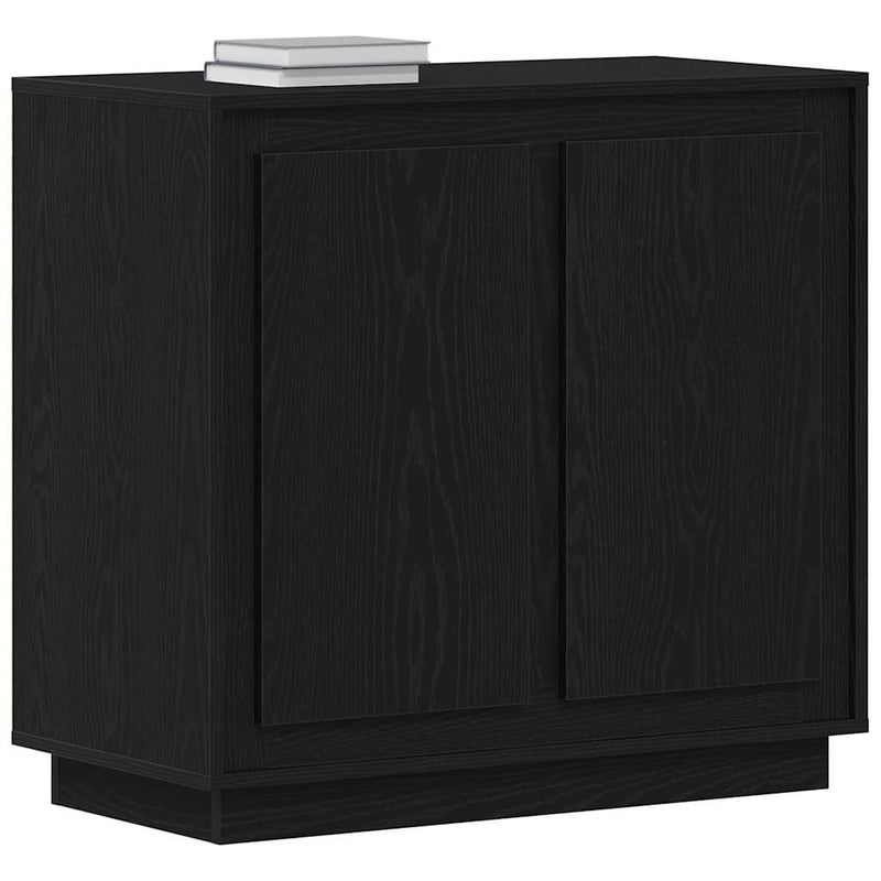 vidaXL Modern Büfé Oldalszekrény Musta tammi 80 x 34 x 75 cm Faanyag