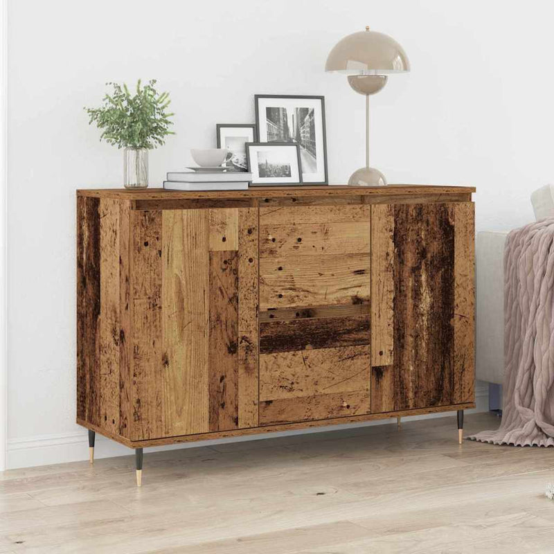 vidaXL Széf fiókkal Régi fa 101.5 x 35 x 70 cm Faanyag