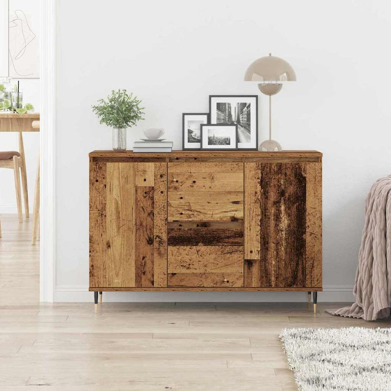 vidaXL Széf fiókkal Régi fa 101.5 x 35 x 70 cm Faanyag