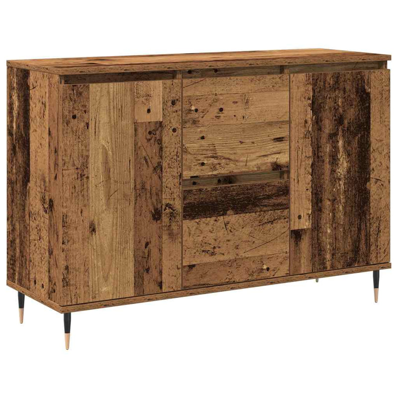 vidaXL Széf fiókkal Régi fa 101.5 x 35 x 70 cm Faanyag