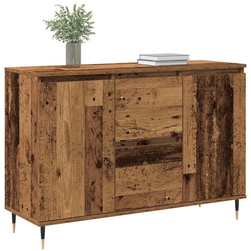 vidaXL Széf fiókkal Régi fa 101.5 x 35 x 70 cm Faanyag