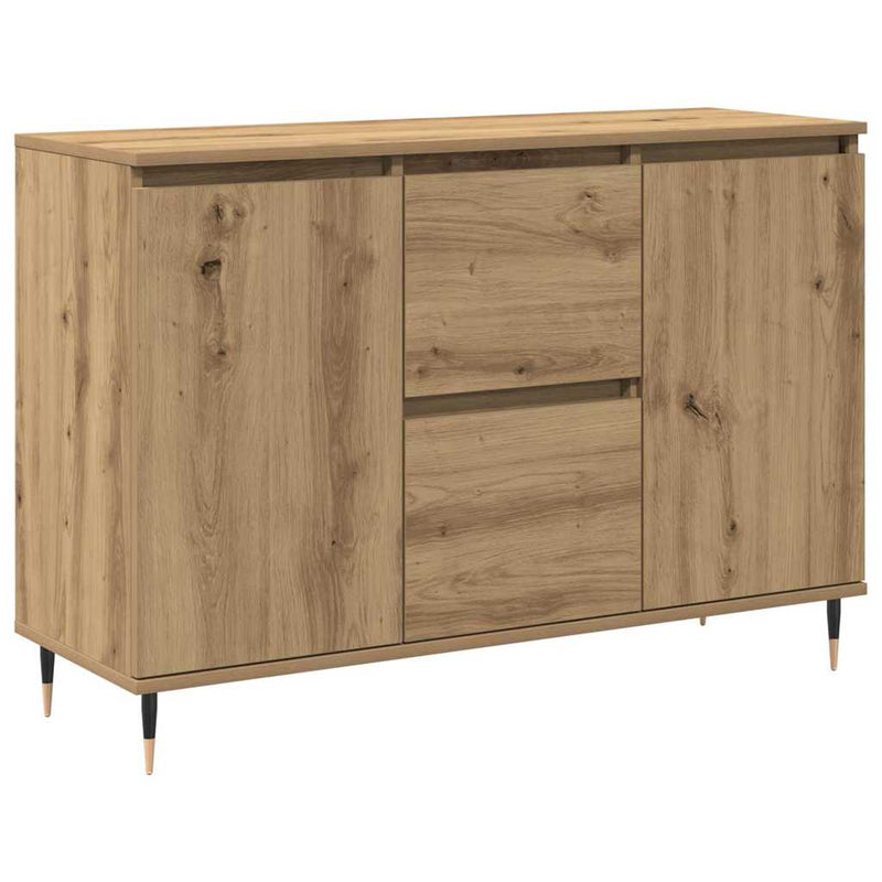 vidaXL Széf fiókkal kézműves tölgy 101.5 x 35 x 70 cm Faanyag