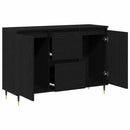 vidaXL Széf fiókkal Fekete tölgy 101,5 x 35 x 70 cm Faanyag