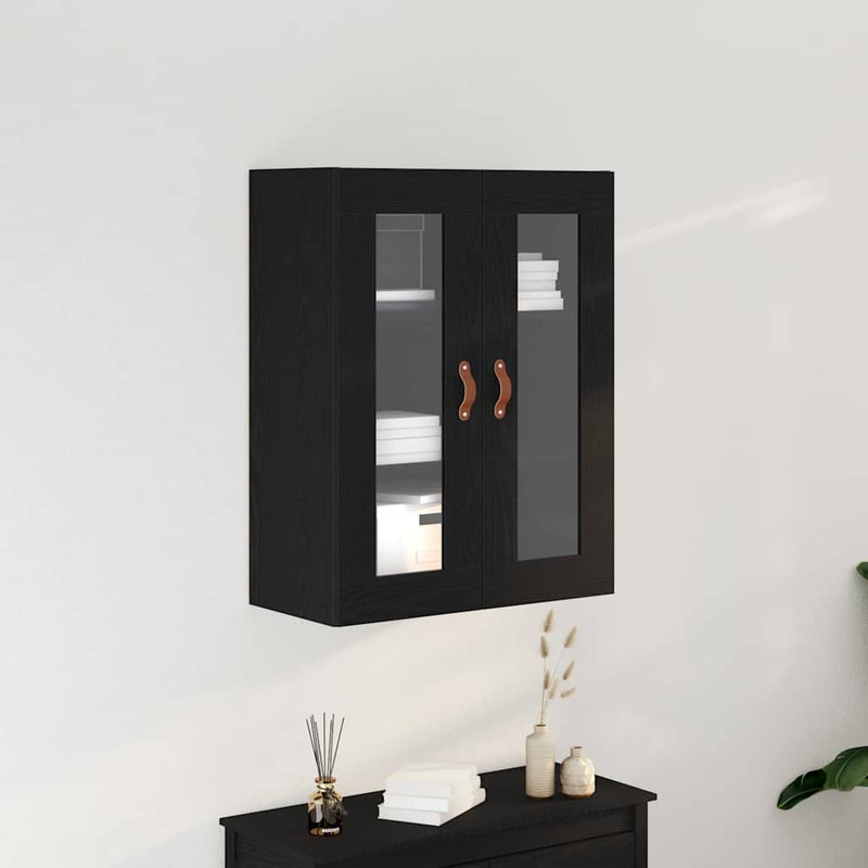 vidaXL Fali szekrény Musta tammi 69.5 x 34 x 90 cm Faanyag