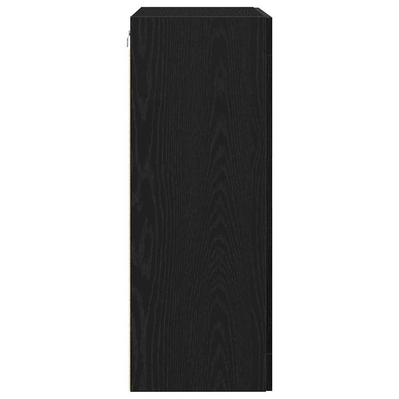vidaXL Fali szekrény Musta tammi 69.5 x 34 x 90 cm Faanyag