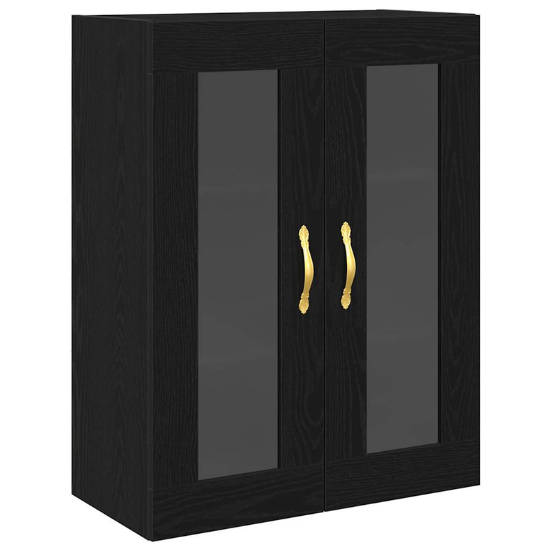 vidaXL Fali szekrény Musta tammi 69.5 x 34 x 90 cm Faanyag