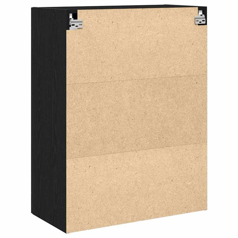 vidaXL Fali szekrény Musta tammi 69.5 x 34 x 90 cm Faanyag