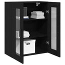 vidaXL Fali Szekrény Fekete tölgy 69,5 x 34 x 90 cm Faanyag