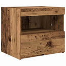 vidaXL Éjjeliszekrény fiókkal 2 pcs Öreg fa 50 x 40 x 45 cm Faanyag