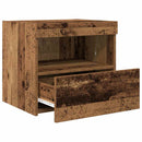 vidaXL Éjjeliszekrény fiókkal 2 pcs Öreg fa 50 x 40 x 45 cm Faanyag