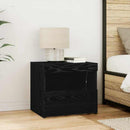 vidaXL Éjjeliszekrény 2 pcs Fekete tölgy 50 x 40 x 45 cm Faanyag
