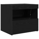 vidaXL Éjjeliszekrény 2 pcs Fekete tölgy 50 x 40 x 45 cm Faanyag