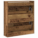 vidaXL Cipőszekrény polcokkal Öreg fa 80 x 21 x 87,5 cm Faanyag