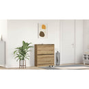 vidaXL Cipőszekrény polcokkal Füstölt tölgy 80 x 21 x 87,5 cm Faanyag