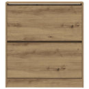 vidaXL Cipőszekrény polcokkal Füstölt tölgy 80 x 21 x 87,5 cm Faanyag