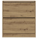 vidaXL Cipőszekrény polcokkal Füstölt tölgy 80 x 21 x 87,5 cm Faanyag