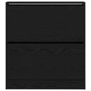 vidaXL Cipőszekrény tárolóval Musta tammi 80 x 21 x 87.5 cm Faanyag