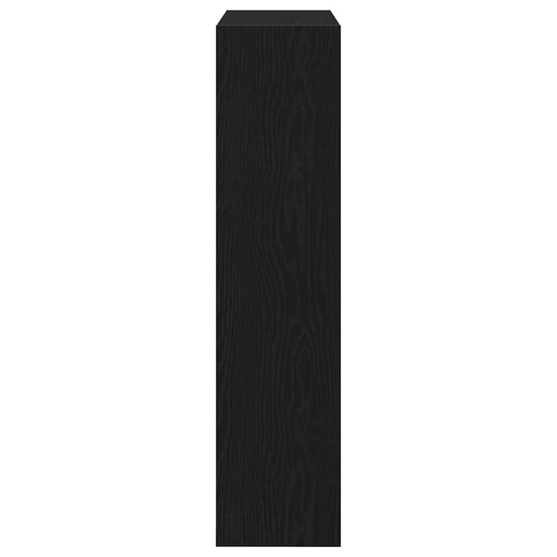 vidaXL Cipőszekrény tárolóval Musta tammi 80 x 21 x 87.5 cm Faanyag