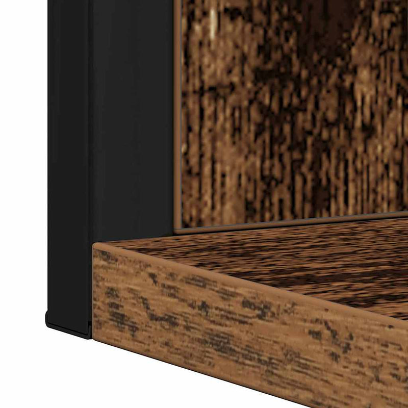 vidaXL Fürdőszobai tükör polcokkal Régi fa 50 x 12 x 60 cm Faanyag