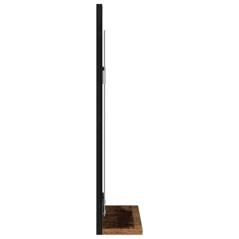 vidaXL Fürdőszobai tükör polcokkal Régi fa 50 x 12 x 60 cm Faanyag