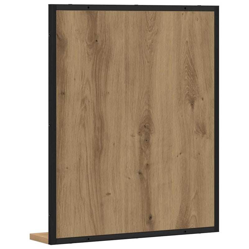vidaXL Fürdőszobai tükör kézműves tölgy 50 x 12 x 60 cm Faanyag