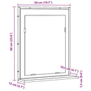 vidaXL Tükör kézműves tölgy 50 x 12 x 60 cm Üveg és Műszaki Fa