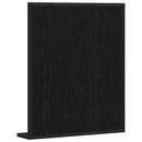 vidaXL Tükör polcokkal Musta tammi 50 x 12 x 60 cm Üveg és Műszaki Fa