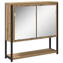 vidaXL Tükörszekrény polcokkal Artisan tölgy 60 x 16 x 60 cm Faanyag