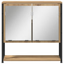vidaXL Tükörszekrény polcokkal Artisan tölgy 60 x 16 x 60 cm Faanyag