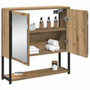 vidaXL Tükörszekrény polcokkal Artisan tölgy 60 x 16 x 60 cm Faanyag