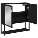 vidaXL Tükörszekrény polcokkal Fekete tölgy 60 x 16 x 60 cm Faanyag
