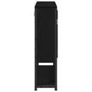 vidaXL Tükörszekrény polcokkal Fekete tölgy 60 x 16 x 60 cm Faanyag