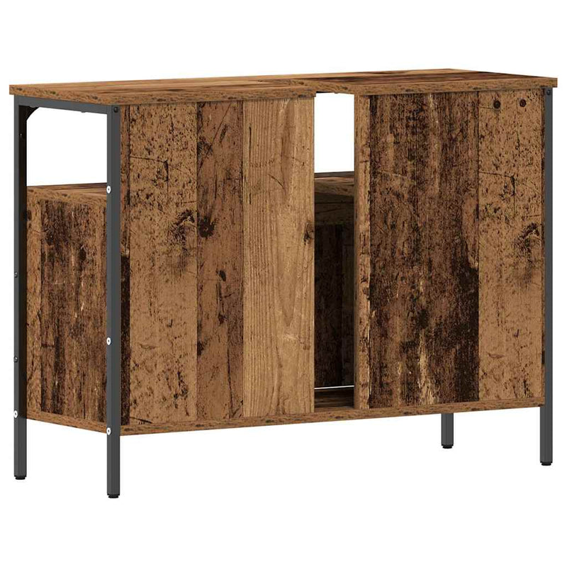 vidaXL Fürdőszobai mosdószekrény Régi fa 80 x 30 x 60 cm Faanyag