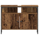 vidaXL Fürdőszobai mosdószekrény Régi fa 80 x 30 x 60 cm Faanyag