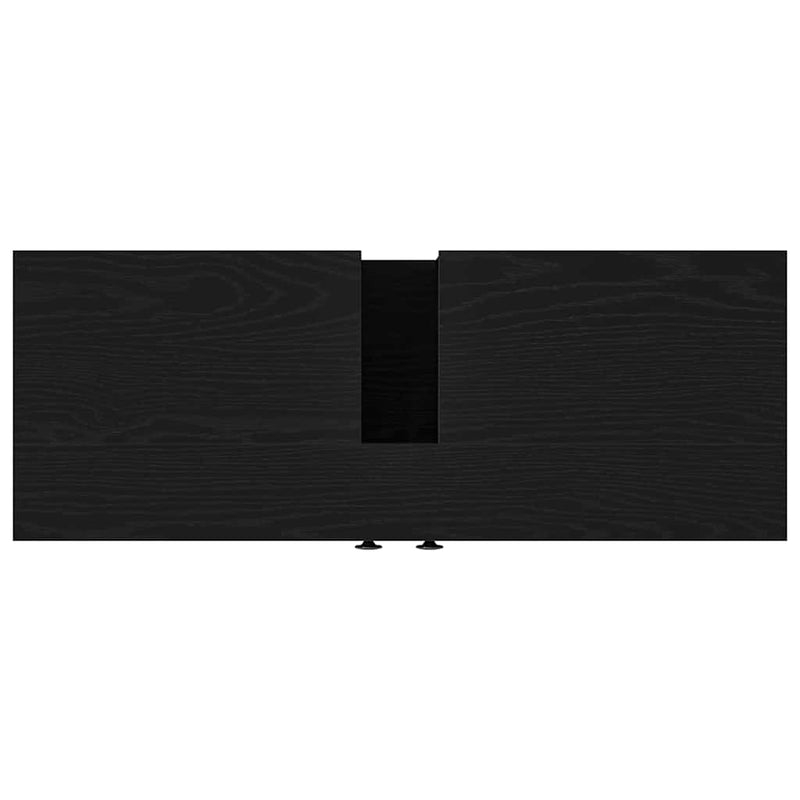 vidaXL Fürdőszobai mosdószekrény Musta tammi 80 x 30 x 60 cm Faanyag
