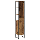 vidaXL Fürdőszoba Székény polcokkal Régi fa 33 x 33 x 185,5 cm Faanyag