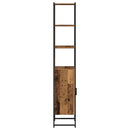 vidaXL Fürdőszoba Székény polcokkal Régi fa 33 x 33 x 185,5 cm Faanyag
