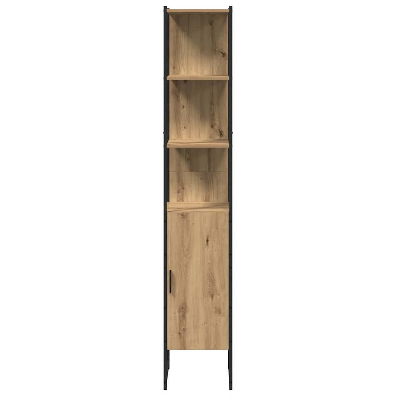 vidaXL Fürdőszoba Székény kézműves tölgy 33 x 33 x 185.5 cm Faanyag