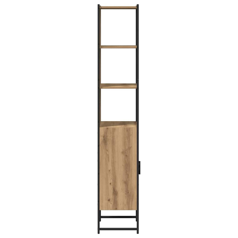 vidaXL Fürdőszoba Székény kézműves tölgy 33 x 33 x 185.5 cm Faanyag