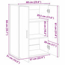 vidaXL Széf Artisan tölgy 60 x 31 x 84 cm Faanyag