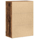 vidaXL Széf fiókkal Régi fa 60 x 31 x 84 cm Faanyag