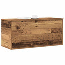 vidaXL Tároló Doboz tárolóval Régi fa 100 x 42 x 46 cm Faanyag