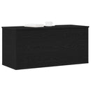 vidaXL Tároló Doboz tárolóval Musta tammi 100 x 42 x 46 cm Faanyag