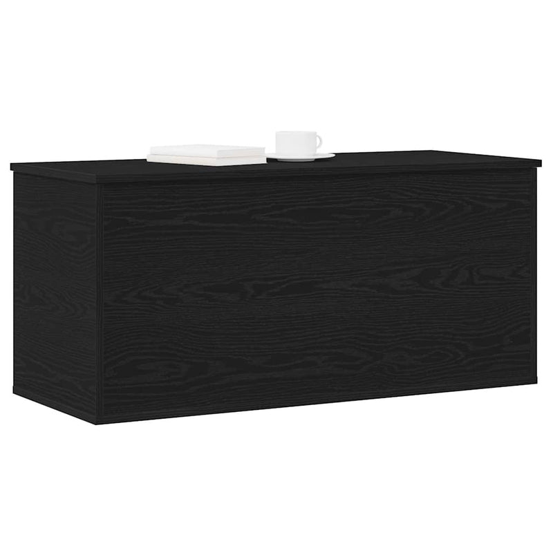 vidaXL Tároló Doboz tárolóval Musta tammi 100 x 42 x 46 cm Faanyag