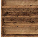 vidaXL Kiállító szekrény polcokkal Öreg fa 100 x 8,5 x 50 cm Faanyag