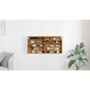 vidaXL Kiállító szekrény polcokkal Öreg fa 100 x 8,5 x 50 cm Faanyag