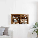 vidaXL Kiállító szekrény polcokkal Öreg fa 100 x 8,5 x 50 cm Faanyag