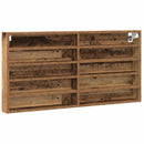 vidaXL Kiállító szekrény polcokkal Öreg fa 100 x 8,5 x 50 cm Faanyag