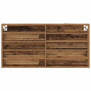 vidaXL Kiállító szekrény polcokkal Öreg fa 100 x 8,5 x 50 cm Faanyag